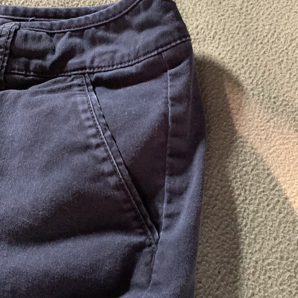 American Eagle black shorts.  Stretch.  Size 12. Waist approx. 17 inches. - Picture 6 of 9